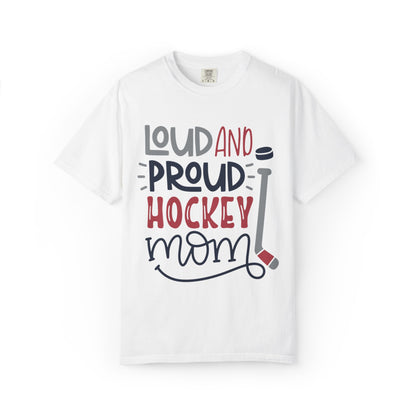 Loud & Proud Hockey Mom Power Play Cheering Stickhandling Sports Tee Legend Unisex Heavy Cotton T-Shirt
