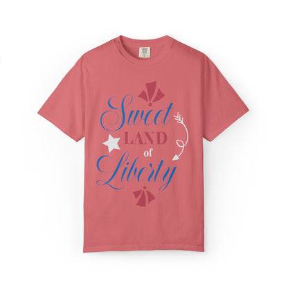 Sweet Land Of Liberty Equality American Values Country Love USA Flag Patriotic Tee Loyalty Fairness Unity Unisex Heavy Cotton T-Shirt