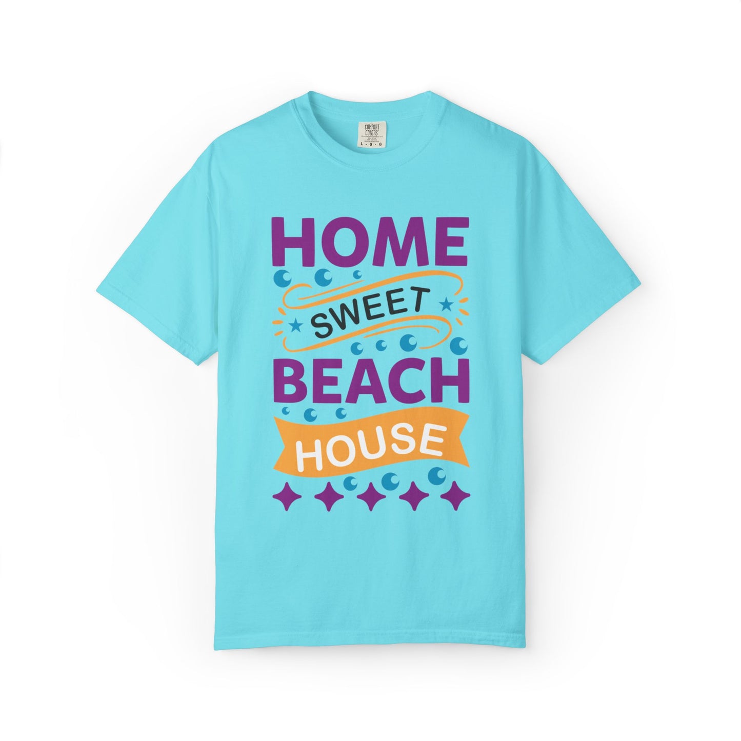 Enjoyable Home Sweet Beach House Beach Life Sun Sand Sea Seashells Sea Breeze Beach Sun Glasses  Unisex Heavy Cotton T-Shirt