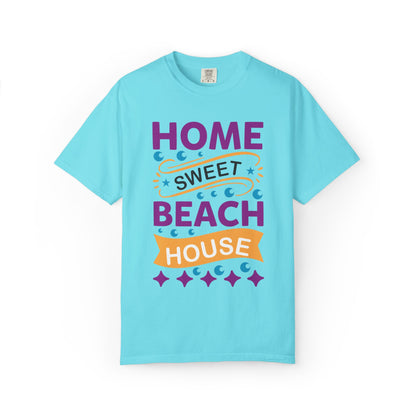 Enjoyable Home Sweet Beach House Beach Life Sun Sand Sea Seashells Sea Breeze Beach Sun Glasses  Unisex Heavy Cotton T-Shirt
