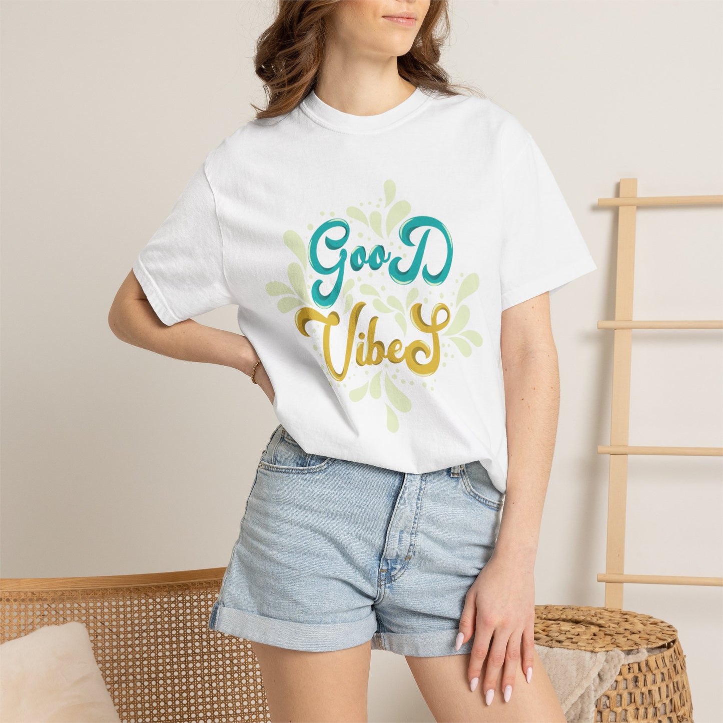 Good Vibes Motivational Tee Let Go Of Negativity Focus On Solutions Growth Mindset Unisex Heavy Cotton T-Shirt