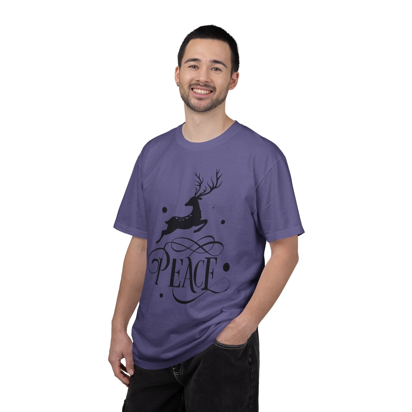 Peace Harmony Unity Peacemakers Tee Merry Christmas Festival Snowflakes Season Of Joy Unisex Heavy Cotton T-Shirt