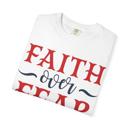 Faith Over Fear Stop Wishing Start Doing Action Goal Setting Modern Tee Achievement Self-Improvement Unisex Heavy Cotton T-Shirt