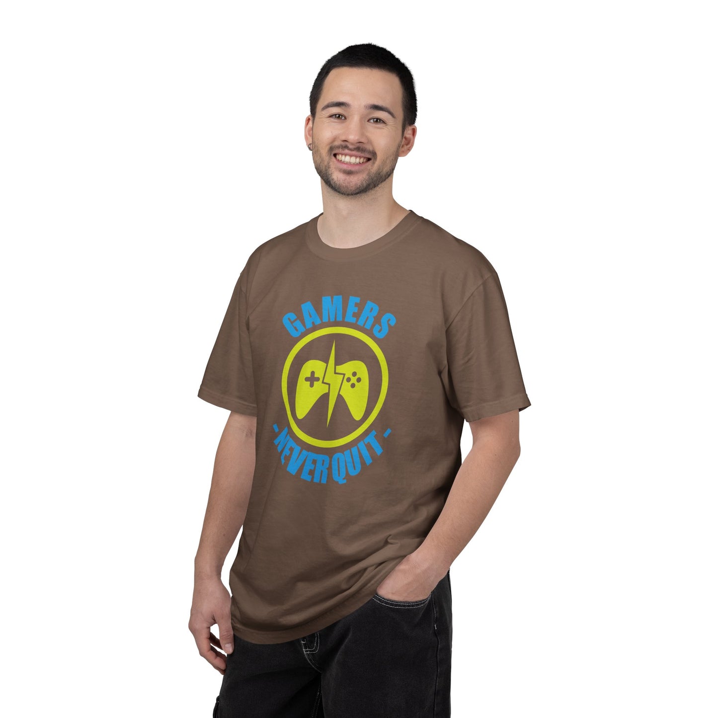 Inspirational Gamers Never Quit Virtual Immortality Forever A Gamer Immortalized In Pixels Unisex Heavy Cotton T-Shirt