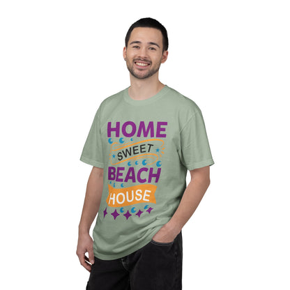Enjoyable Home Sweet Beach House Beach Life Sun Sand Sea Seashells Sea Breeze Beach Sun Glasses  Unisex Heavy Cotton T-Shirt