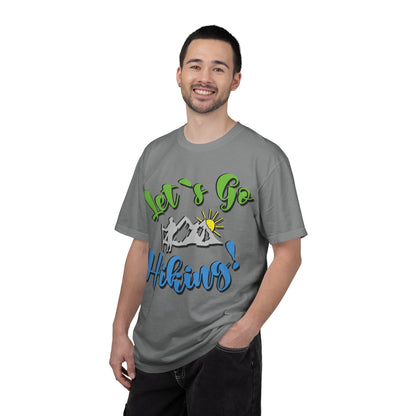 Let’s Go Hiking! Trendy Tee Adventure Mountain Hut Fun Activities Unisex Heavy Cotton T-Shirt