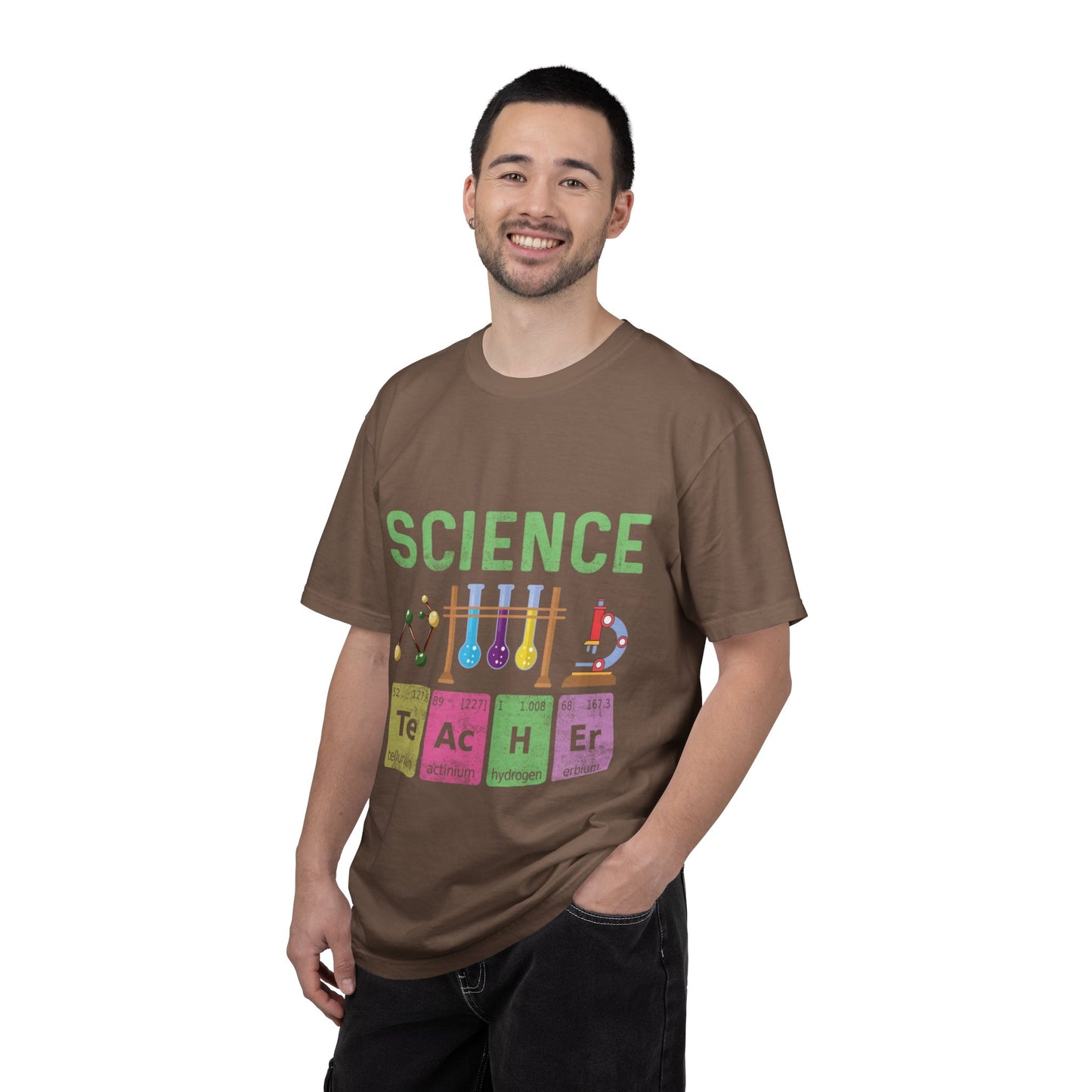 Inspirational Science Microscope Periodic Table Science Lab Chemicals Unisex Heavy Cotton T-Shirt