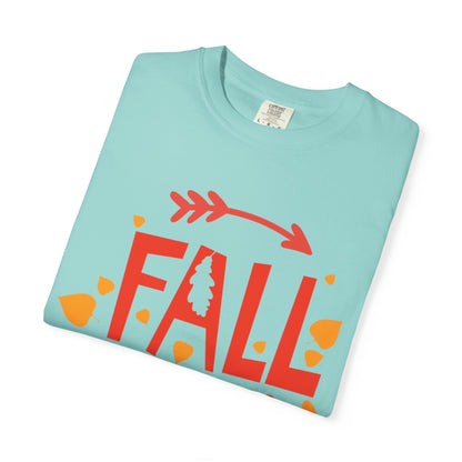 Fall Y’all Breeze Leaves Christmas Tee Jingle Bells Falling Beauty Holiday Spirit Unisex Heavy Cotton T-Shirt