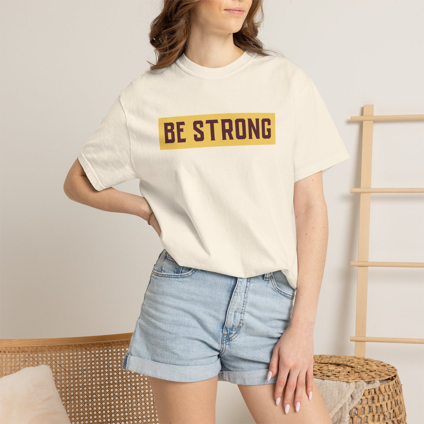 Be Strong Quotes Best Selling Unisex Heavy Cotton T-Shirt