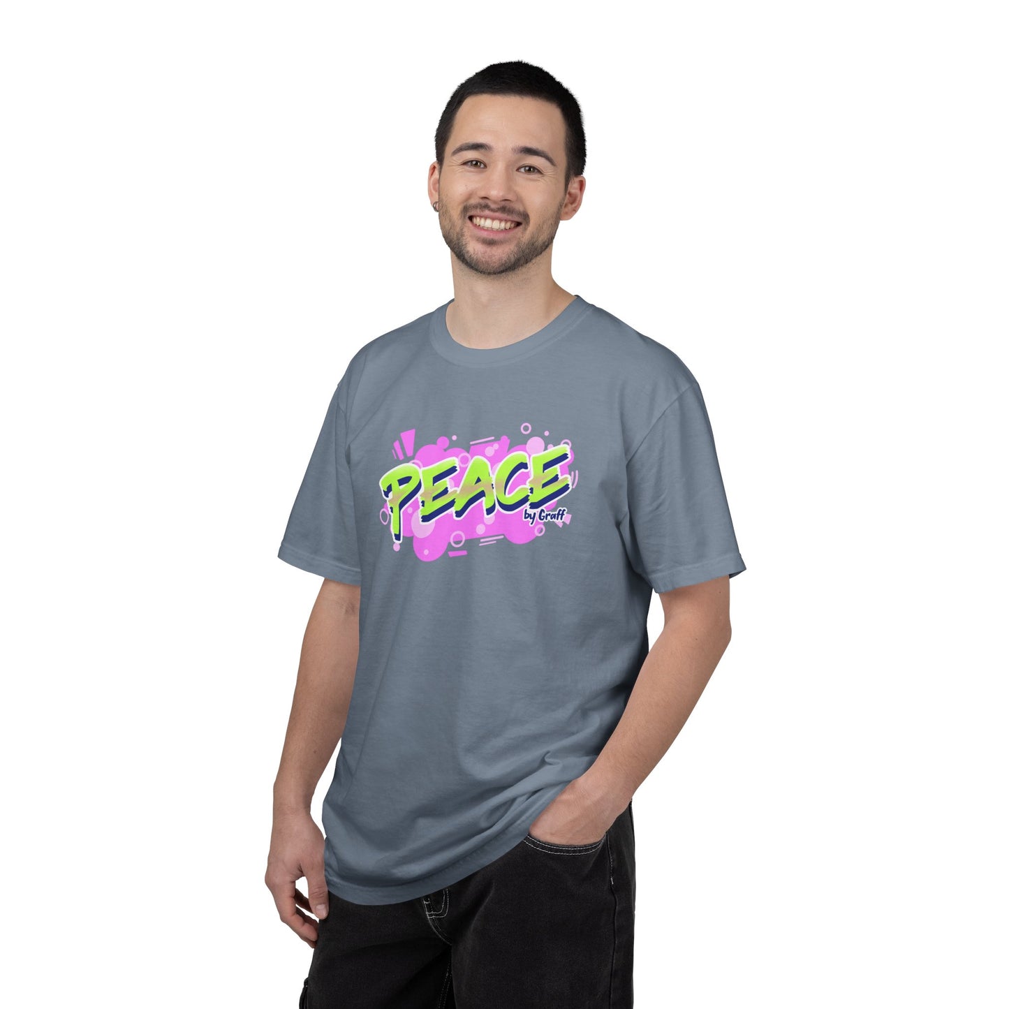 Graffiti Logo Maker Featuring Bubbly Graphics Unisex Heavy Cotton T-Shirt