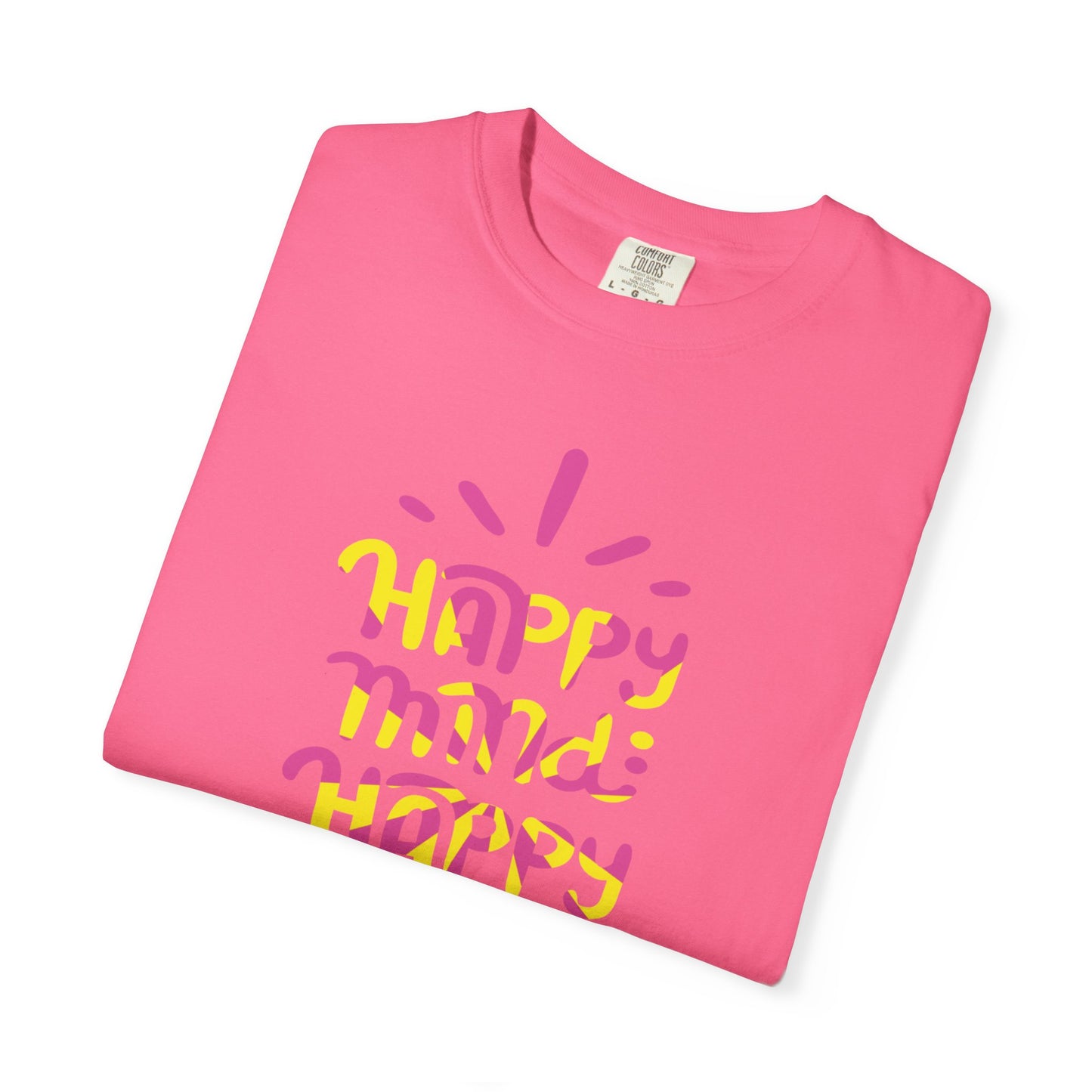 Happy Mind Happy Life Love Hope Worship Eternity Tee Peaceful Living Religious Beliefs Unisex Heavy Cotton T-Shirt