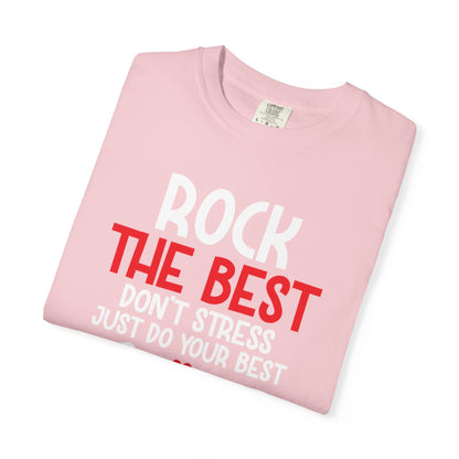 Motivational Rock The Best Stop Wishing Start Doing Action Goal Setting Modern Tee Achievement Self-Improvement Unisex Heavy Cotton T-Shirt