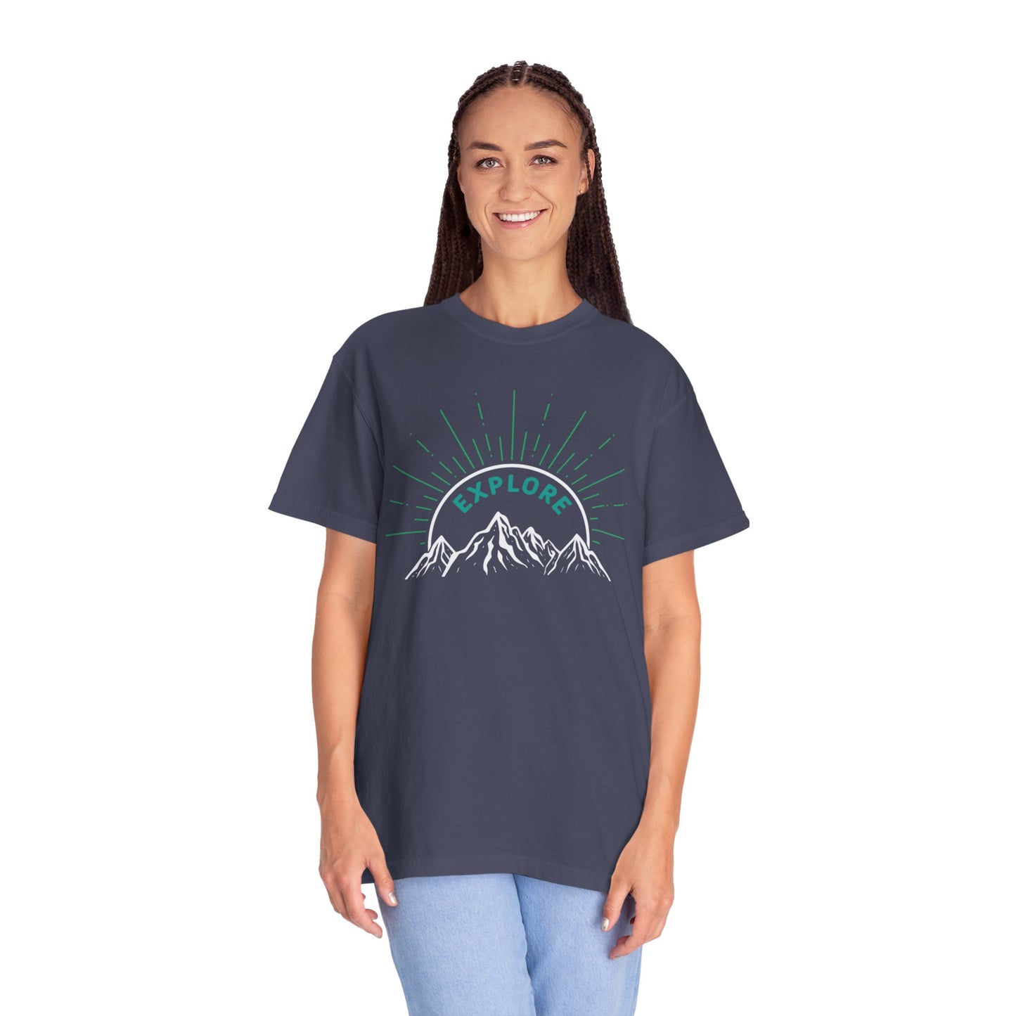 Funny Explore Mountain Adventure Tee Sarcastic Alpine Discover Camping Forest Unisex Heavy Cotton T-Shirt