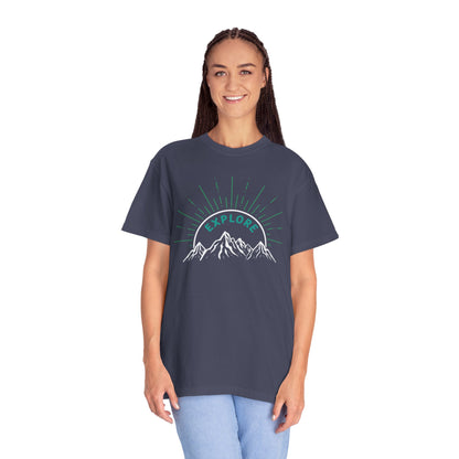 Funny Explore Mountain Adventure Tee Sarcastic Alpine Discover Camping Forest Unisex Heavy Cotton T-Shirt