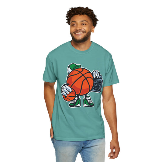 Funny Street Basketball Court King Queens Basketball Lovers Tee Slam Dunk Net Warriors Unisex Heavy Cotton T-Shirt