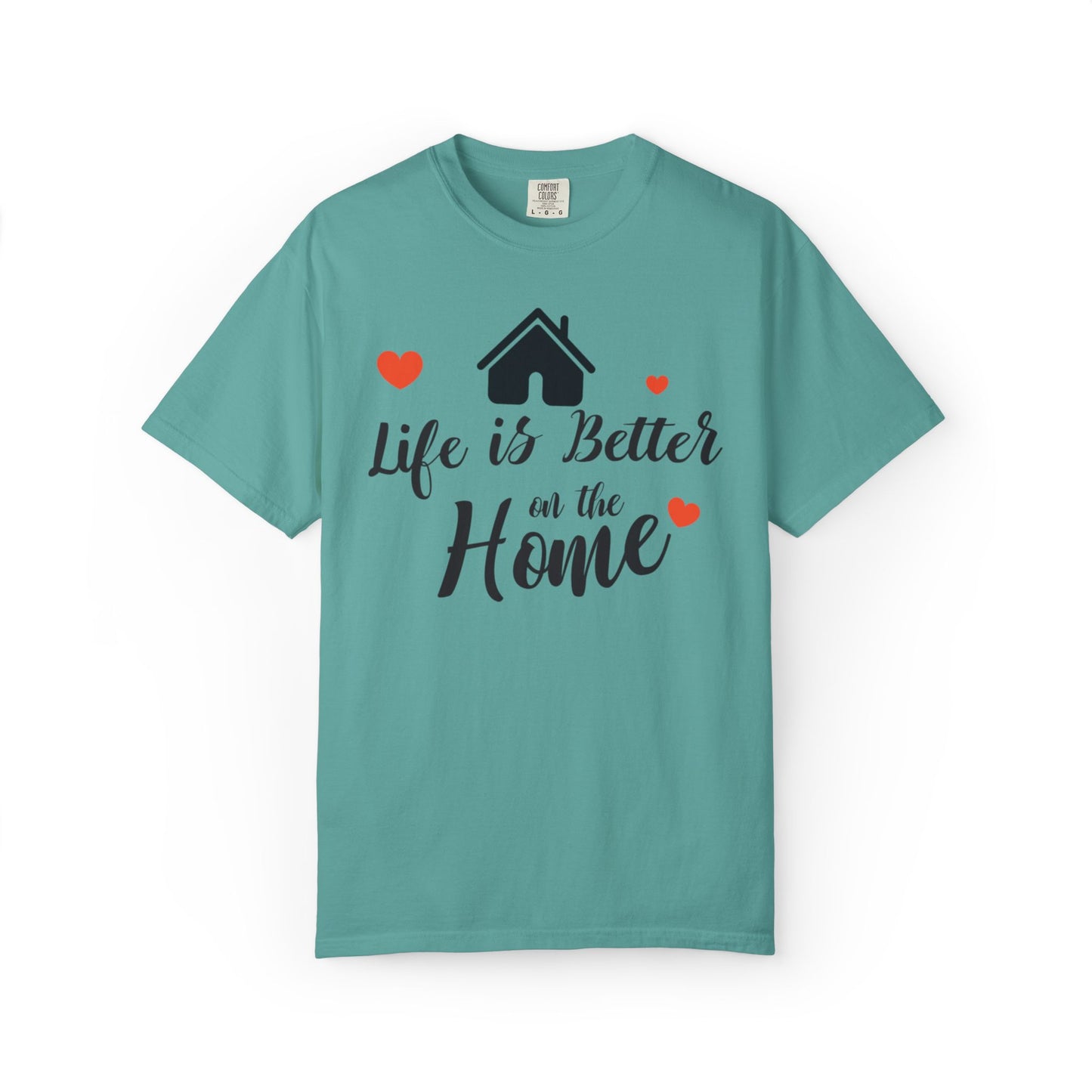 Life Is Better On The Home Peaceful Paradise Tee Cherished Space Heartfelt Haven Unisex Heavy Cotton T-Shirt