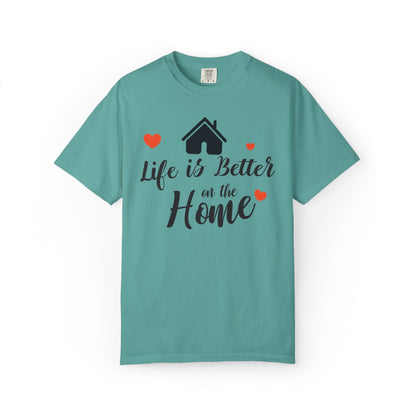 Life Is Better On The Home Peaceful Paradise Tee Cherished Space Heartfelt Haven Unisex Heavy Cotton T-Shirt