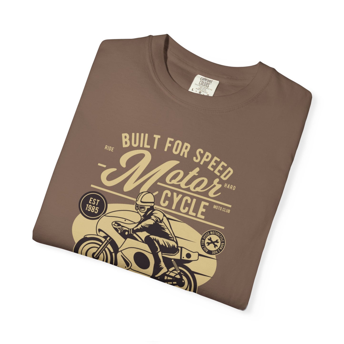Built For Speed Motorcycle Custom Engine Club Motorbike Lovers Trendy Tee High-speed Rider Adventure Racer Unisex Heavy Cotton T-Shirt