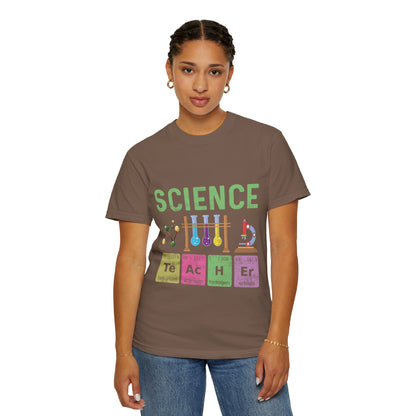 Inspirational Science Microscope Periodic Table Science Lab Chemicals Unisex Heavy Cotton T-Shirt