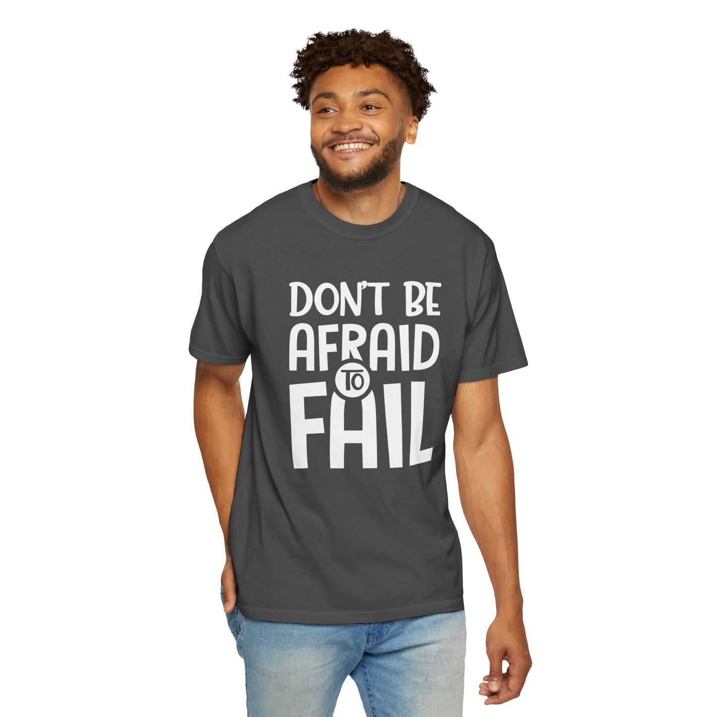 Motivational Don’t Be Afraid To Fail Hard Work Rise Above Positivity Determination Progress Dedication Unisex Heavy Cotton T-Shirt