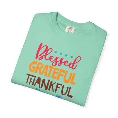 Blessed Grateful ThankfulAppreciate Everything Lovers Tee Positivity Self-Sufficiency Satisfaction Unisex Heavy Cotton T-Shirt