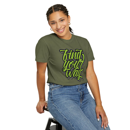 Find Your Way Direction Guidance Tee Exploration Adventure Destination Unisex Heavy Cotton T-Shirt