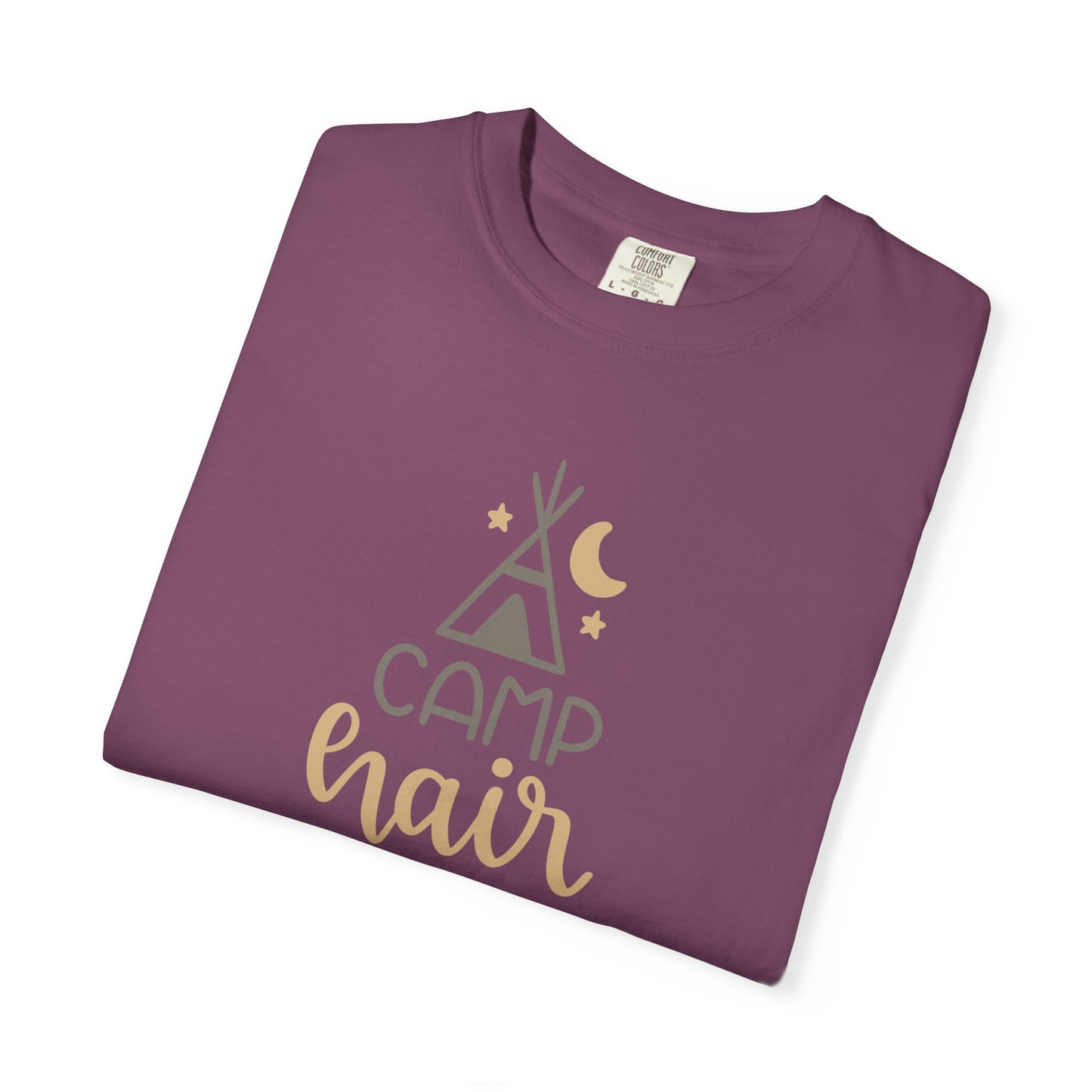 Camp Hair Don’t Care Adventure Mountain Tee Fun Activities Unisex Heavy Cotton T-Shirt