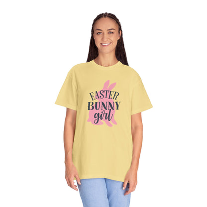 Easter Bunny Girl Holy Week Celebration Spring Festival Tee Christian Holiday Excitement Eggs Good Friday  Unisex Heavy Cotton T-Shirt