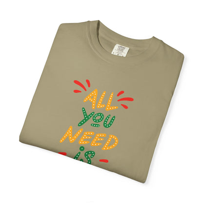 All You Need Is Love T-Shirt — Retro Handwritten Love Graphic Unisex Heavy Cotton T-Shirt