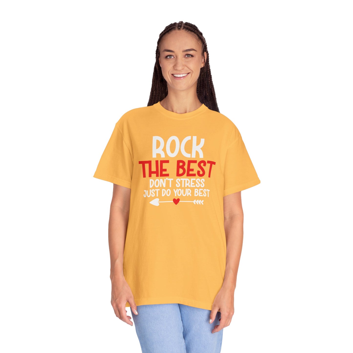 Motivational Rock The Best Stop Wishing Start Doing Action Goal Setting Modern Tee Achievement Self-Improvement Unisex Heavy Cotton T-Shirt