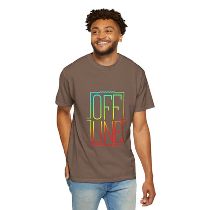 Offline Tech-Free Funny Tee Unplugged Disconnect Relaxation Peaceful Living No Screen Digital Break Unisex Heavy Cotton T-Shirt