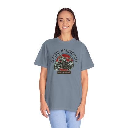 Classic Motorcycles Custom Engine Club Motorbike Lovers Trendy Tee High-speed Rider Adventure Racer Unisex Heavy Cotton T-Shirt