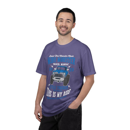 Funny Mini Monster Truck Manic Speed Truck Power Sarcastic Extreme Adventure Four-Wheel Drive Unisex Heavy Cotton T-Shirt