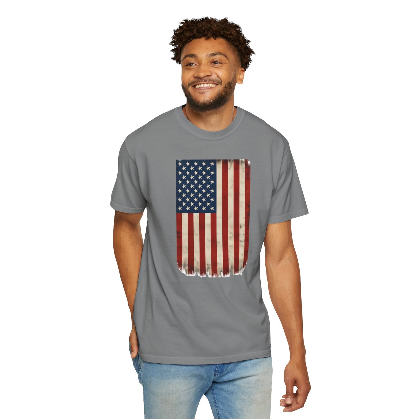 Flag USA - Unisex Garment-Dyed T-shirt