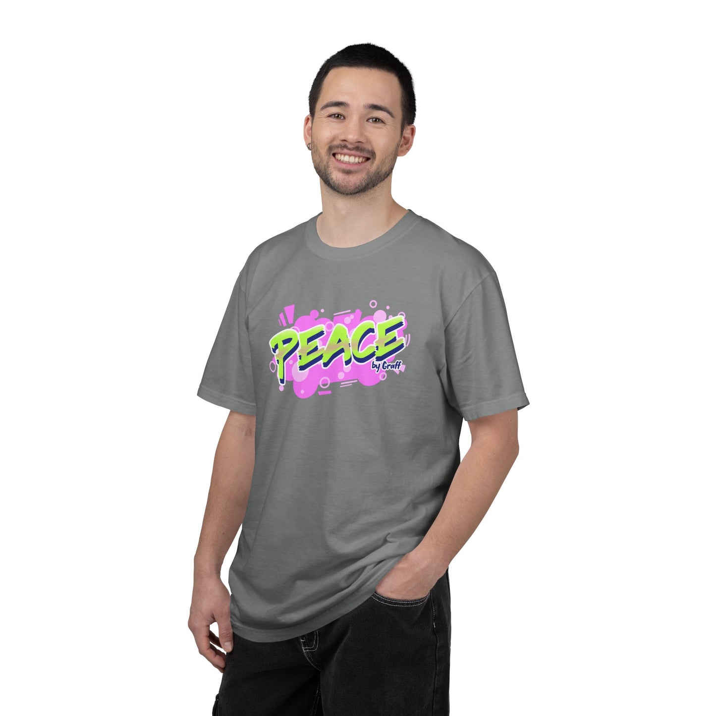 Graffiti Logo Maker Featuring Bubbly Graphics Unisex Heavy Cotton T-Shirt
