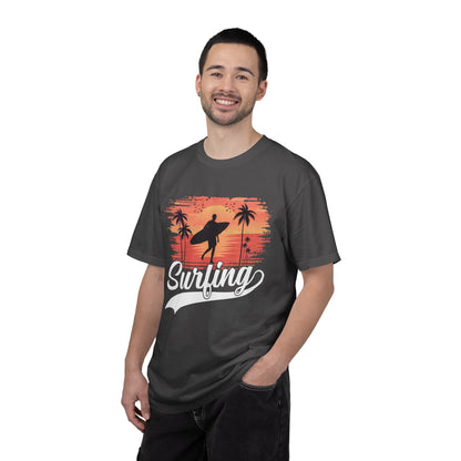 Exciting Surfing Catch The Wave Barrels & Breaks Shortboard Beach Vibes Unisex Heavy Cotton T-Shirt