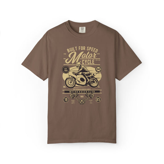 Built For Speed Motorcycle Custom Engine Club Motorbike Lovers Trendy Tee High-speed Rider Adventure Racer Unisex Heavy Cotton T-Shirt