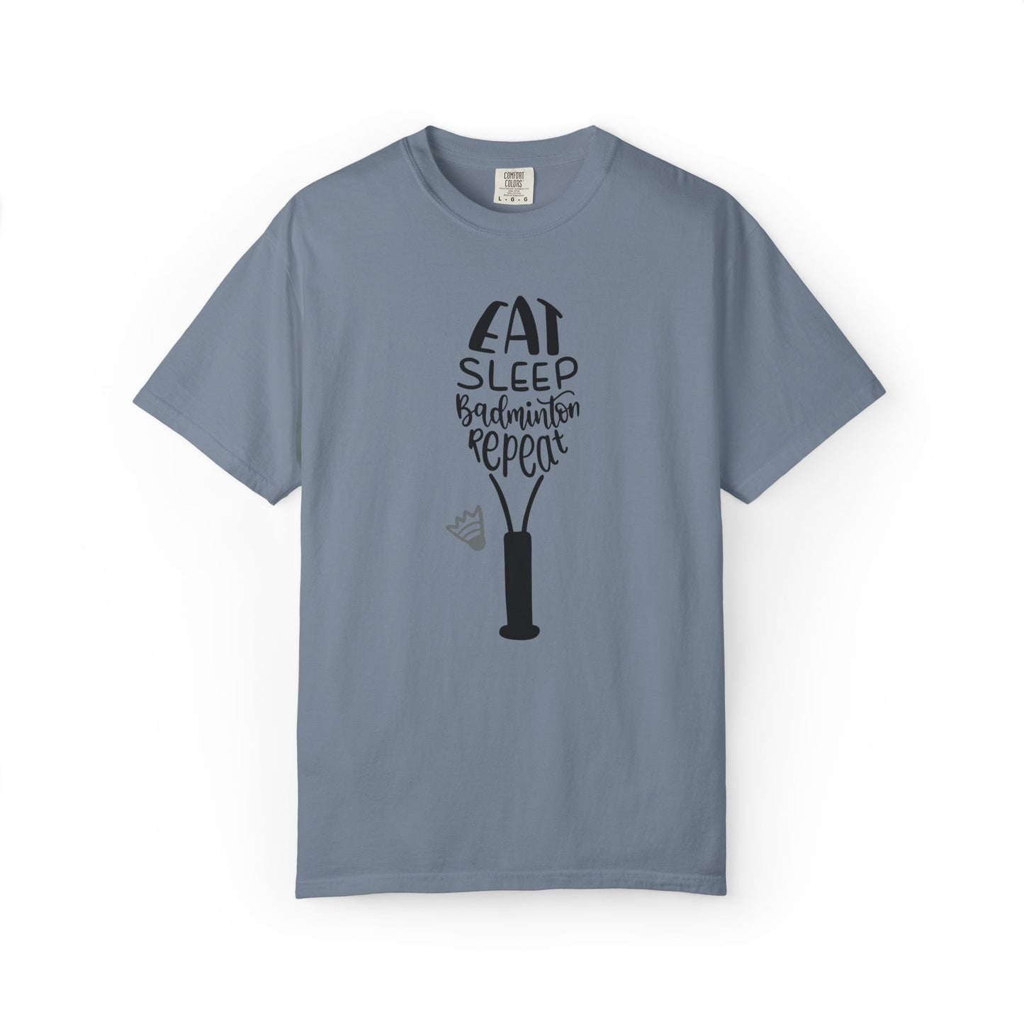 Eat Sleep Badminton Repeat Stay Active Motivation Tee Winning Attitude Sports Dedication Shuttlecock Addiction Unisex Heavy Cotton T-Shirt