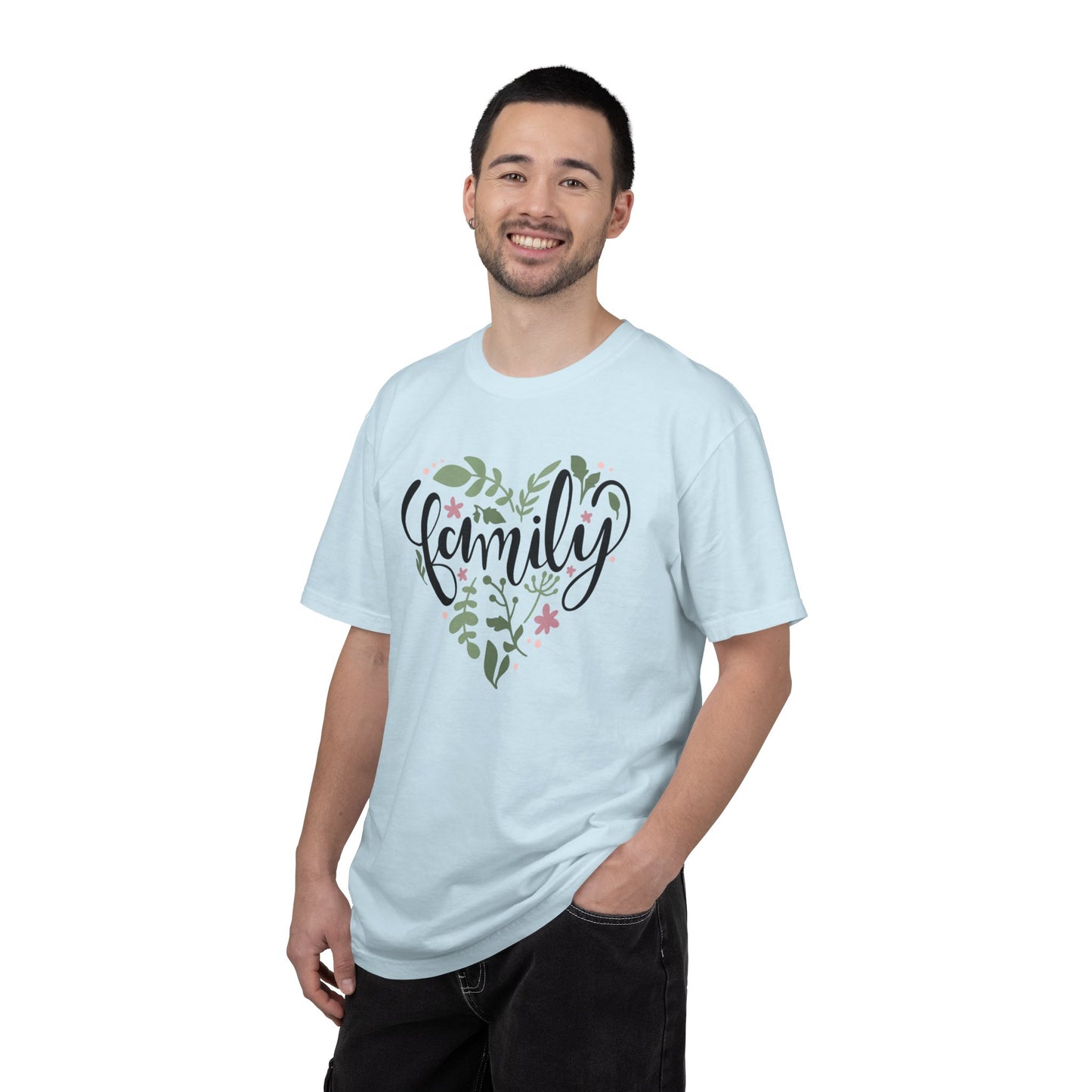 Family Trendy Tee Hug Rainbow Passion Unconditional Soulful Connection Siblings Love Parents Unisex Heavy Cotton T-Shirt