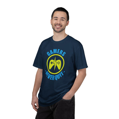 Inspirational Gamers Never Quit Virtual Immortality Forever A Gamer Immortalized In Pixels Unisex Heavy Cotton T-Shirt