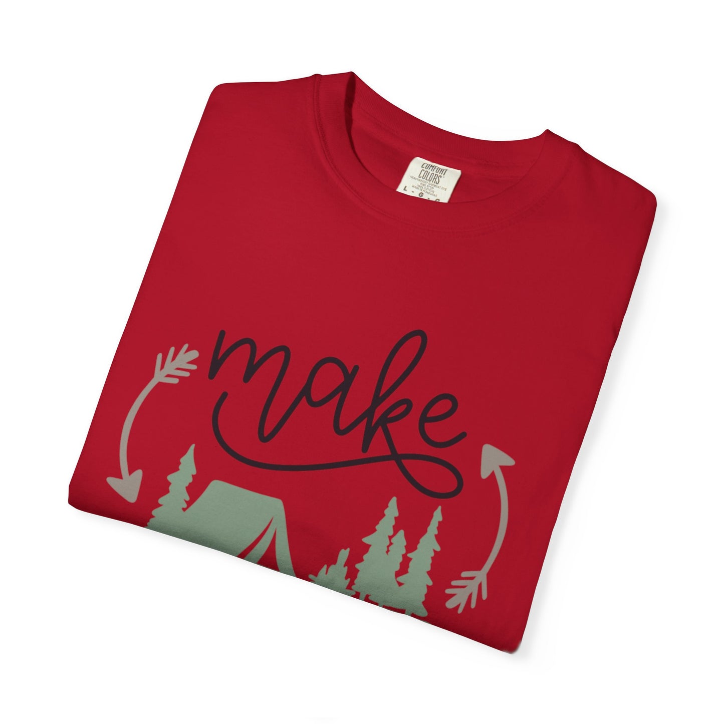 Make Adventures Happen Trendy Tee Enjoyment Mountain Hut Belays Ropes Fun Activities Unisex Heavy Cotton T-Shirt