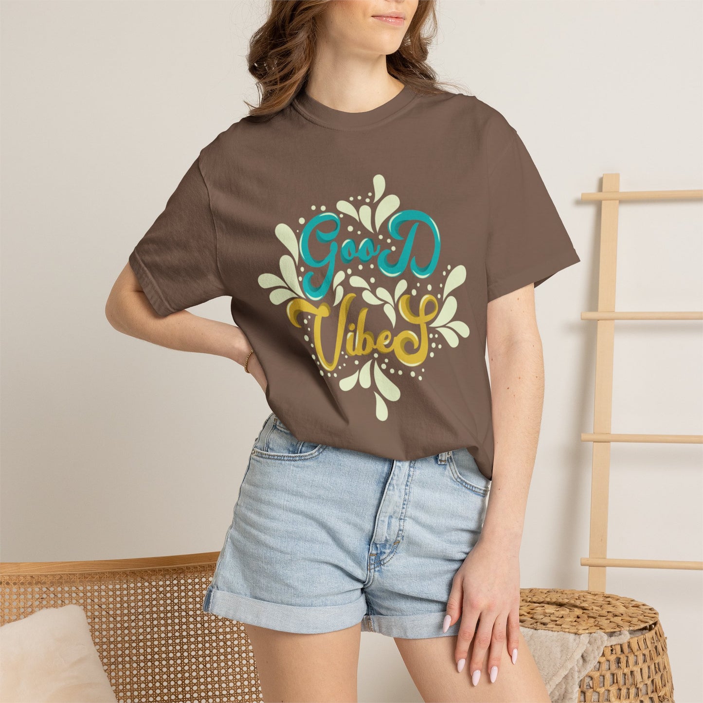 Good Vibes Motivational Tee Let Go Of Negativity Focus On Solutions Growth Mindset Unisex Heavy Cotton T-Shirt