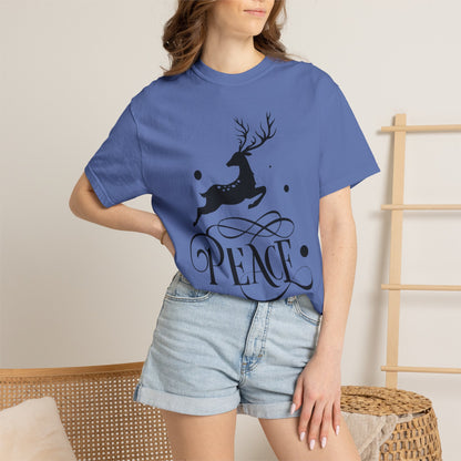 Peace Harmony Unity Peacemakers Tee Merry Christmas Festival Snowflakes Season Of Joy Unisex Heavy Cotton T-Shirt