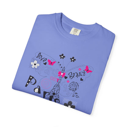 Paris Love Honeymoon Spots Candlelit Dinners Couples’ Tee Retreats Paris Fashion Unisex Heavy Cotton T-Shirt