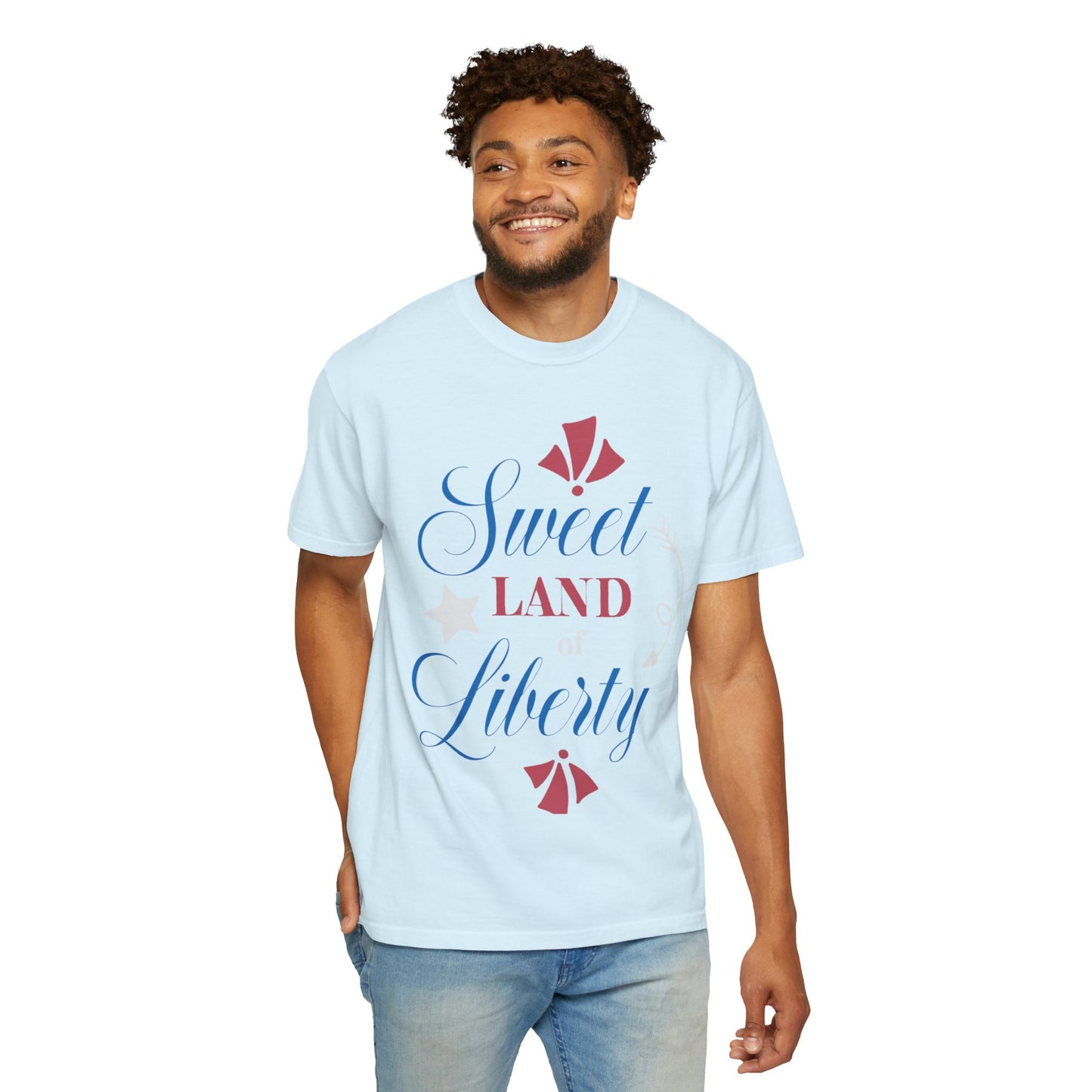 Sweet Land Of Liberty Equality American Values Country Love USA Flag Patriotic Tee Loyalty Fairness Unity Unisex Heavy Cotton T-Shirt