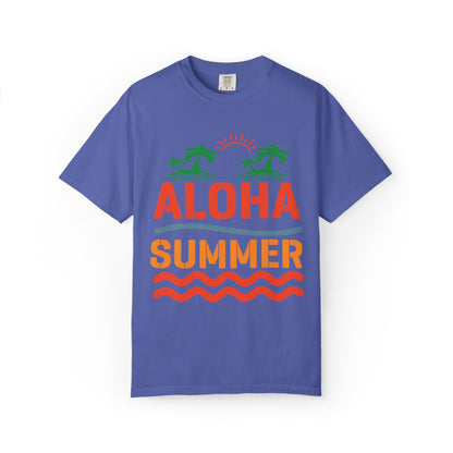 Exciting Aloha Summer Sunshine Beach Days White Sand Summer Camp Vacation Mode Sunny Days Unisex Heavy Cotton T-Shirt