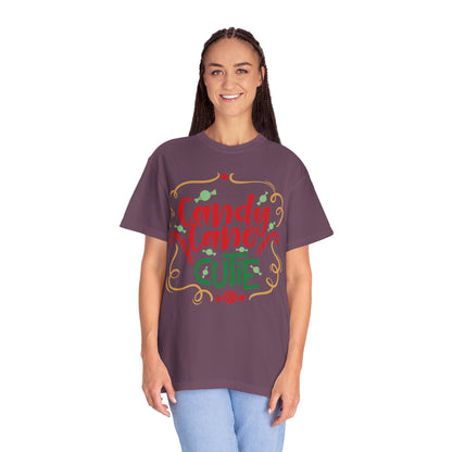 Candy Cane Cutie Enjoying Tee Tiny Helpers Jingle Bell Bling Festival Season Merry Christmas Unisex Heavy Cotton T-Shirt