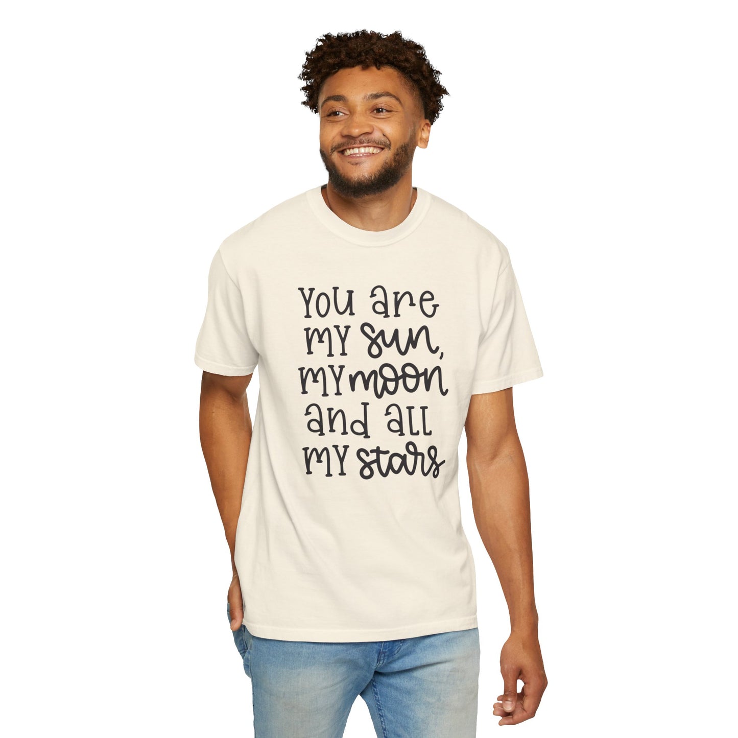 You Are My Sun My Moon And All My Stars Lovers Tee Hug Rainbow Passion Unconditional Soulful Connection Unisex Heavy Cotton T-Shirt