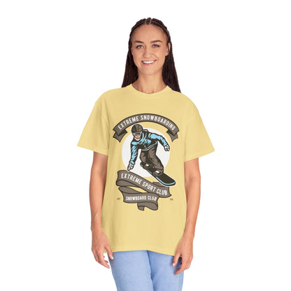 Extreme Snowboarding Sports Club Holly Jolly Winter Tee Wonderland Unisex Heavy Cotton T-Shirt