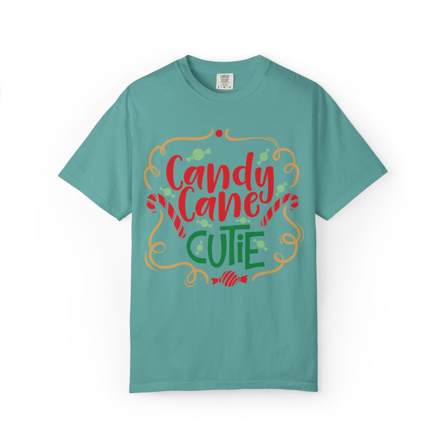 Candy Cane Cutie Enjoying Tee Tiny Helpers Jingle Bell Bling Festival Season Merry Christmas Unisex Heavy Cotton T-Shirt